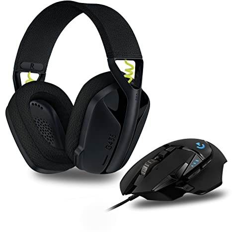 Logitech G 502 Hero Ratón + G 435 Auriculares Inalámbricos Lightspeed para gaming