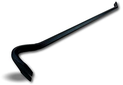 Pied de biche fer forgé | Lot de 3 | Dimension 90 cm | Haute résistance | Griffe étroite et pied recourbé | Pince à décoffrer levier en fer tige rigide | Arracher soulever buriner | Kibros PIBICH90x3