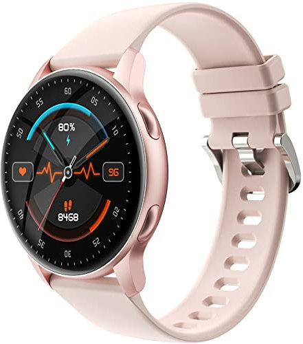 Smartwatch Herren Damen Fitness Armbanduhr mit Personalisiertem Bildschirm Fitnessuhr mit blutdruckmessung Musiksteuerung Atemtraining Sportuhren Schrittzähler Uhr für Android iOS