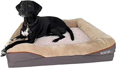 Emmi-pet orthopädisches Hundebett Ergonomisches Hundesofa für sehr große Hunde – 120x85x25cm – waschbares Hundesofa – Weiche Hundecouch – rutschfest, langlebig & atmungsaktiv – Körperform anpassend