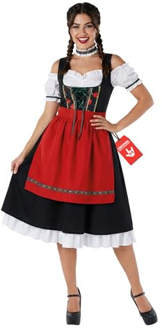 Morph Costume Bavarese Donna - Abito Tirolese per Oktoberfest, Vestito Tradizionale Donna per Feste e Eventi Speciali, S