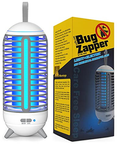 Lámpara antimosquitos, Eléctrica Mosquitos 2 en 1 Solar USB Recargable con luz LED, IP65 Impermeable Moscas Trampa de Insectos para Interior/Exterior