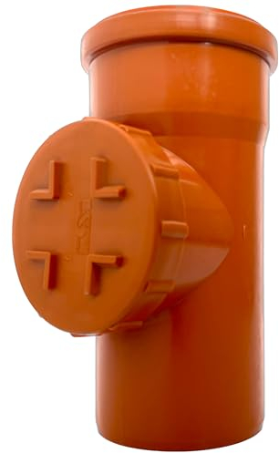 KG Revisionsrohr DN 110 PVC-U Verbinder | Reinigungsrohr | Revisionsöffnung | mit Dichtung | für externe Entwässerungssysteme | Gummidichtung | Abwasser Installation | Kanalrohrsystem