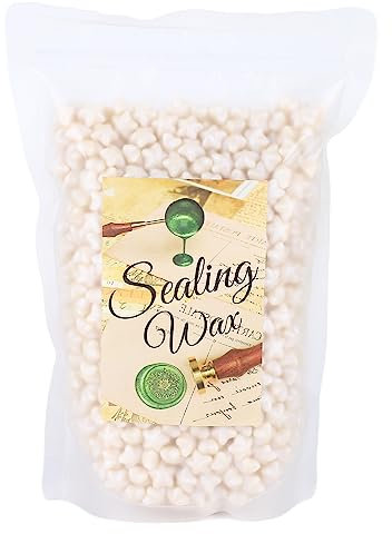 Sternwachsperlen, 500 G Sternstempel-Siegelwachsperlen, Leicht Schmelzendes, Schnell Trocknendes Siegelwachs Für Umschläge, Hochzeitseinladungen, Geschenkverpackungen(Weiß)