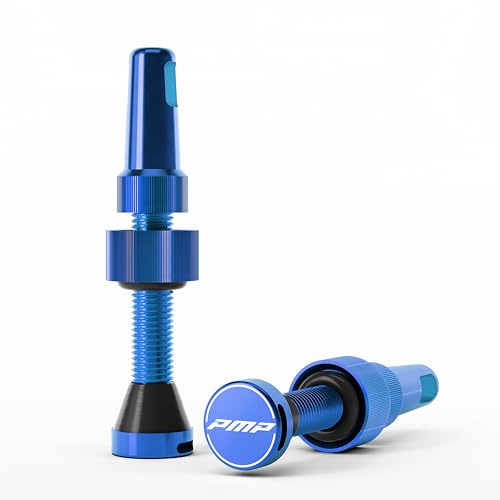 PMP Tubeless MTB Ventile Universal: Konische Basis, Werkzeuglose Verwendung, Kernentfernungs-Werkzeug. Kompatibel mit Schaumstoffeinlagen. Standard Presta, 50 mm.