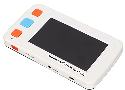 ATHUAH Lupe, Lupe, 5-Zoll-Farb-LCD-Bildschirm, tragbare elektronische Lesehilfe, Video-Lupe für Sehbehinderte, zum Lesen, Schreiben und Rechnungen, digitales Handwerkzeug für alle mit L