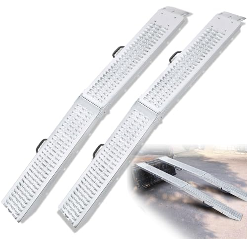 FIVMEN 2X Auffahrrampe klappbar Laderampen PKW Tragkraft 400 kg Auffahrrampen Verladeschiene Verladerampe für Motorrad, Anhänger, Rasenmäher