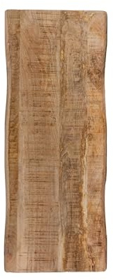 SAM Holzplatte Tonia 60x40 cm Mangoholz Baumkante Tischplatte | Baumkanten-Platte massiv, raue Oberfläche, für Heimwerker, geeignet für Arbeitsplatten, Tische & Fensterbretter