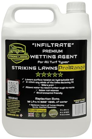 Premium Lawn Wetting Agent by STRIKING LAWNS® – Improves Water Penetration & Fertiliser Absorption – Hydrates Dry Soil (Covers 5000m²)