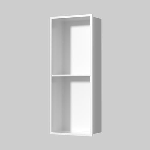 lyxamjrzyp Nicchia in Acciaio Inox da Incasso, Mensola Bagno Parete, Armadio Bagno Salvaspazio A Parete, Bordo Ultra-sottile(White,70cm/27.5in)