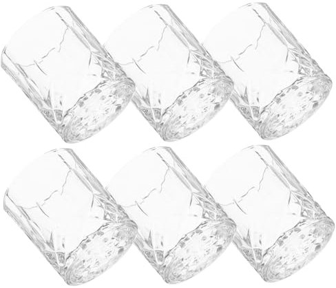 ULTECHNOVO 6pezzi Bicchieri Da Whisky in Vetro Capaci Per Servire Distillati e Bevande Design Elegante e Resistente Per Diverse Occasioni