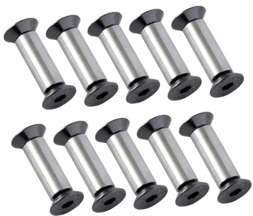 Generic 10 Tornillos de Cabeza Plana para Hacer Cuchillos, Remaches para Sombreros, Cinturones Y Bolsos