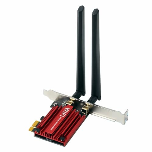 PCIe WiFi Card, AX1800 Wireless WiFi 6 PCI-E Network Adapter, Bluetooth 5.2, 5GHz/2.4GHz Dual Band PCI Express Internal Network Card, PCIe Low-Profile, for Desktop/PC Gaming