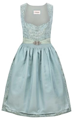 Bergfeuer Dirndl Dalia Vestido para ocasión Especial, Verde Menta, 44 Mujeres