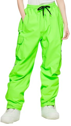 FUPODD Snowboardhose Damen Herren Baggy Wasserdicht Mit Gummibund Skihose Damen Herren Lang Winter Dicke Warm Schneehose Atmungsaktiv Outdoor Thermo Ski Hosen Für Männer Frauen Gummizug Mit Taschen