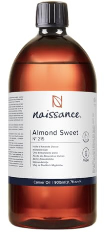 Naissance Sweet Almond Oil (no. 215) 900ml - for Skin, Hair, Massage, Nails, Cuticles, Ears, Face, Body, Stretch Marks