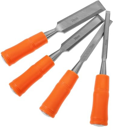 Lurrose 4piezas De Carpintería Cincel Para Madera Cincel Para Carpintería Herramienta Para Tallar Artesanías Madera De Plana Para Manualidades De