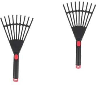 WOONEKY 2 Pezzi Forcone Da Giardino Piccolo Rastrello Rastrello Per Foglie o In Plastica Per Aiuole o Da Giardino In Plastica o Da Giardinaggio In Piccolo