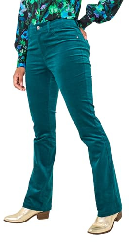 Joe Browns Pantaloni da Donna in Moleskin, Elasticizzati, Regolari, Turchese, Taglia 46