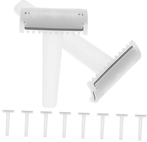WOONEKY Maquinillas de Afeitar Desechables Plástico Blanco 10 Piezas Fáciles de Usar para Depilar Cuerpo y Axilas para Uso Diario en Mujeres y Hombres