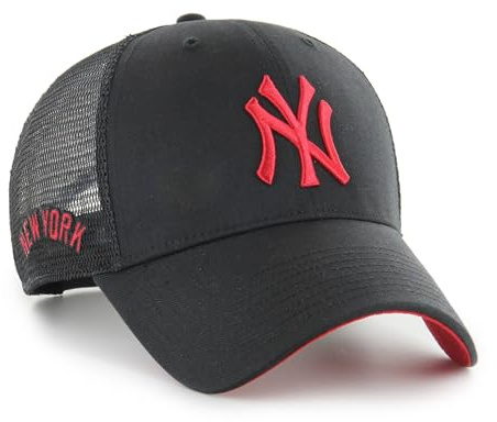 47 New York Yankees MLB Most Value P. Branson Sure Shot Schwarz Rot Verstellbare Trucker Cap One-Size