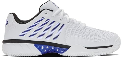 K-Swiss Express Light 3 Clay Tennis Shoe, White/Dazzling Blue/Black, 43 EU
