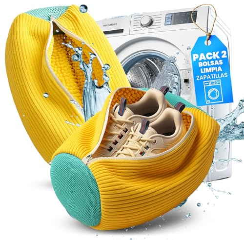 Pack de 2 Bolsa para Lavar Zapatillas en Lavadora - Protege el Calzado y Evita Daños - Limpieza Profunda Sin Deformar - Bolsa Lavadora Zapatillas Reutilizable o Funda Lavado de Zapatos