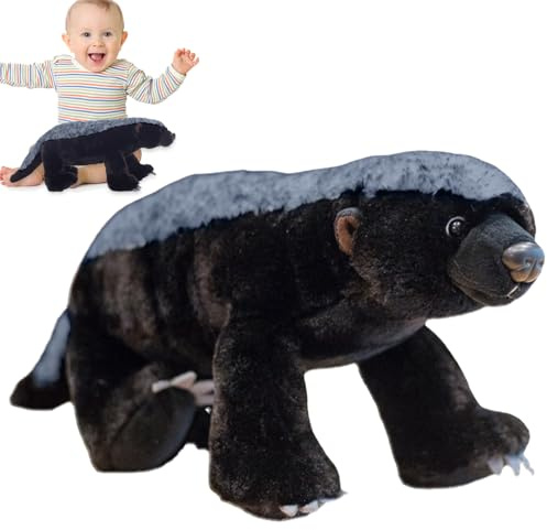 Générique Peluche a tasso di miele – 50 cm | Animale in peluche tasso di miele | Peluche Kawaii Realistico da coccolare per decorazione casa, regali, collezione e momento confortevole