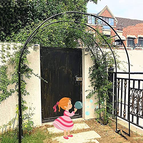 Arche de jardin élégante en acier pour plantes grimpantes, résistante à la rouille, treillis métallique extra large pour décoration intérieure et extérieure, parfait pour les roses et les vignes (l x