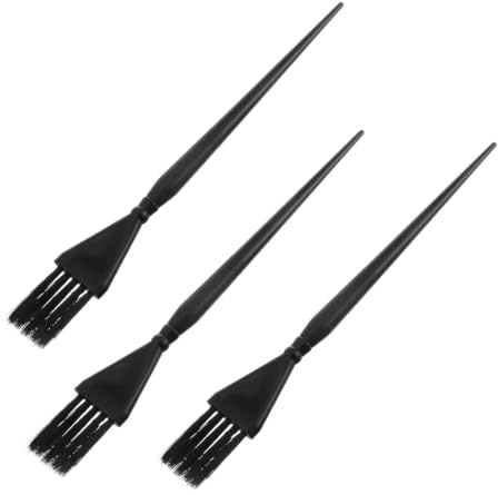 VOSAREA Set 3 Pezzi Spazzola per Tintura Chioma Professionale in PC per Applicazione Uniforme e Precisa per Uso Personale e Salone Nero Colore Casuale