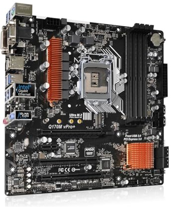 Schede madri Fit For ASRock Q170M VPRO+ Intel Q170 LGA 1151 DDR4 64GB Micro ATX Supporto I5-7400 I5-6400 I3-6300 I7-6700 I7-7700 CPU