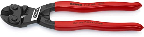 Knipex Cobolt Tronchese a Doppia Leva Bonderizzata Nera, Rivestiti in Resina Sintetica 200 Mm 71 41 200