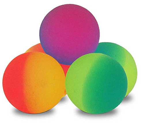 100 x HC Handel 911587 Flummi Neon Hüpfball Springball 25 mm