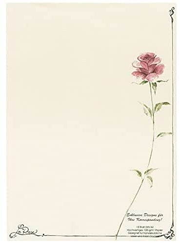 Rössler edle Karten mit Umschlag | Briefpapier Set | Briefpapier edel | 15 Karten DIN lang |15 Briefumschläge DIN lang | 235 x 130 x 40mm | 1 Stück | Farbe: Rot | Papier in Grau