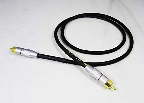 Van Damme Black Ultra X Subwoofer Cable 4 Metre Single Terminated With HQ Gold Plated RCA Phono Plugs