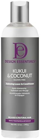Design Essentials Natural Kukui & Coconut Hydrating Leave-In Conditioner For Relaxed And Natural Hair - 8 Oz