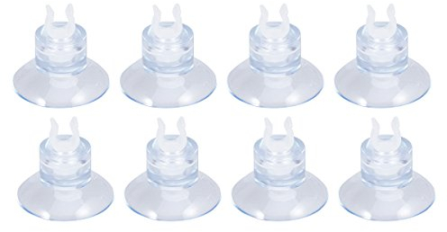 POPETPOP Aquarium Saugnapf Halter Fisch Tank Air Line Pump Tube Halter für Airline Luftschlauch 4mm 10 Stück (Transparent)