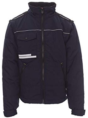 PAYPER Warm 2.0 Giubbino Uomo da Lavoro Misto Poliestere Cotone Chiusura Zip Tasca Multifunzione Interno Trapuntato Blu Navy (S)