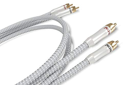 Ricable PR2 Primus Signal 2 x 2 MT - Câble Audio RCA Cinch stéréo Hi-FI plaqué Or OFC