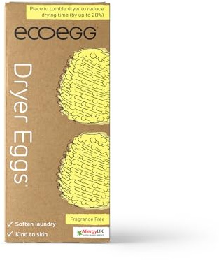 Ecoegg Dryer Balls for Tumble Dryer | Fragrance Free | Hypoallergenic | 2 Pack