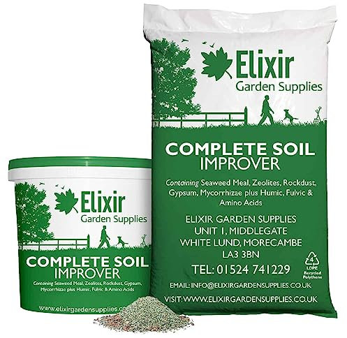 Elixir Gardens Complete Soil Improver & Granular Compost Conditioner | Containing Seawed Meal, Rockdust, Zeoplites, Gypsum & Mycorrhizae | Sizes from 500g-20kg | 3kg Bag