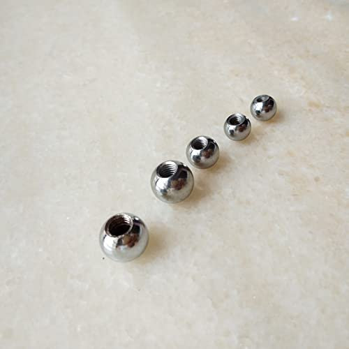 DShanLa 10pieces / Lot M3 / M4 / M5 / M6 Chrom Frauen Ball Nuts hängender Kopf Brett Kugelmutter Finne Hardbeleuchtungszubehör DShanLa (Color : Chrome, Size : 12mm with M5)