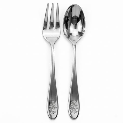 Spode – Christmas Tree – Christmas Tree Salad Server Set, Set of 2