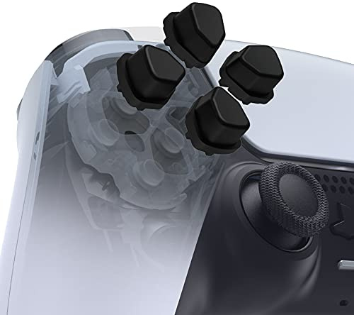 eXtremeRate Boutons D-Pad de Remplacement pour ps5 Manette, Boutons D-Pad Divis pour ps4 Slim/Pro Manette, Noir