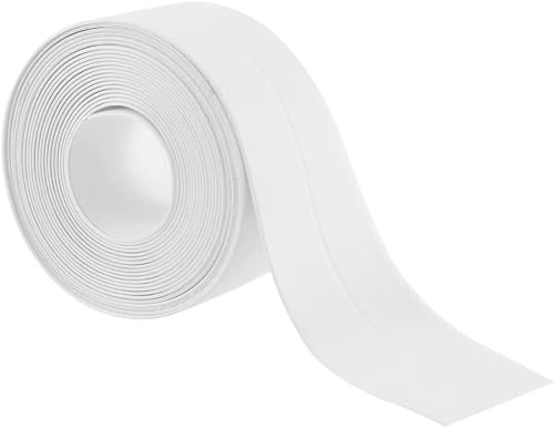 Bath Sealant, Caulk Tape Sealant Strip Waterproof Bathroom Kitchen Strip Tape PVC Self Adhesive Tape for kitchen, bathroom, bathtub, toilet, wall, floor (White)