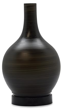 pajoma® Aroma Diffuser - Speziell für Duftöle | Luftbefeuchter Aromatherapie - H 24 x Ø 14 cm aus Glas in Schwarz | Premium Qualität |