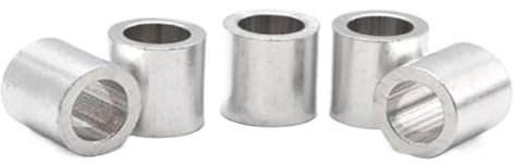 PROPFE Drahtseilklemmen 5-100 STÜCKE M1 M1.2 M1.5 M2 M2.5 M3 M4 M5 M6 M8 M10 Drahtseilbefestigungsclip Rund Runde Aluminiumhülsen Crimpklemmen Drahtseil