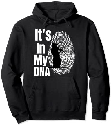 Lustige Angelbekleidung für Männer, Frauen und Kinder: It's In My DNA! Pullover Hoodie