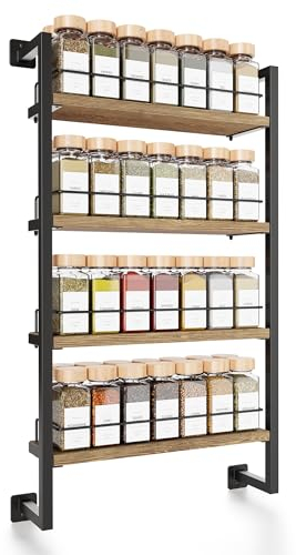 ZICOTO Space Saving Spice Rack Organizer for Cabinets or Wall Mounts - Easy To Install Modern Hanging Racks - Perfect Seasoning Organizer For Your Kitchen, Kitchen Organizers and Storage