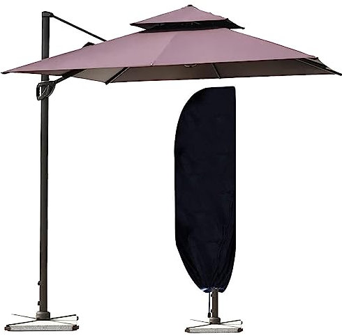 FERKAP 210D Sonnenschirm Schutzhülle, Sonnenschirmhülle Ampelschirm Hülle wasserdichte, Windfest, Anti- Gartenschirm Abdeckung Abdeckhauben Marktschirm Haube 170x50/65cm (Größe : 205x40/70/50cm)